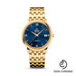 Omega De Ville Prestige Co-Axial Watch - 36.8 mm Yellow Gold Case - Blue Dial - 424.50.37.20.03.001