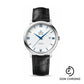Omega De Ville Prestige Co-Axial Watch - 39.5 mm White Gold Case - White Dial - Black Leather Strap - 424.53.40.20.04.001