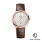 Omega De Ville Prestige Co-Axial 25th Anniversary Prestige - 39.5 mm Sedna Gold Case - Silver Dial - Brown Leather Strap - 424.53.40.20.99.001