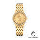 Omega De Ville Prestige Quartz Watch - 27.4 mm Yellow Gold Case - Diamond Bezel - Champagne Diamond Dial - 424.55.27.60.58.001