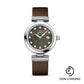 Omega De Ville Ladymatic Omega Co-Axial Watch - 34 mm Steel Case - Black Diamond Dial - Brown Leather Strap - 425.32.34.20.57.004