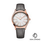 Omega De Ville Tresor Quartz Watch - 36 mm Sedna Gold Case - Silver Dial - Grey Leather Strap - 428.58.36.60.02.001