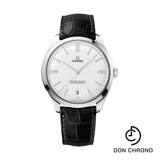 Omega De Ville Tresor Master Co-Axial Limited Edition of 88 Watch - 40 mm White Gold Case - Domed -Silver Dial - Black Leather Strap - 432.53.40.21.52.001