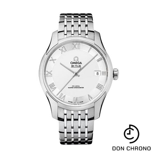 Omega De Ville Hour Vision Co-Axial Master Chronometer Watch - 41 mm Steel Case - Two-Zone -Silver Dial - 433.10.41.21.02.001