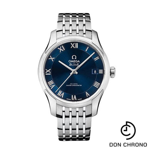 Omega De Ville Hour Vision Co-Axial Master Chronometer Watch - 41 mm Steel Case - Two-Zone Blue Dial - 433.10.41.21.03.001