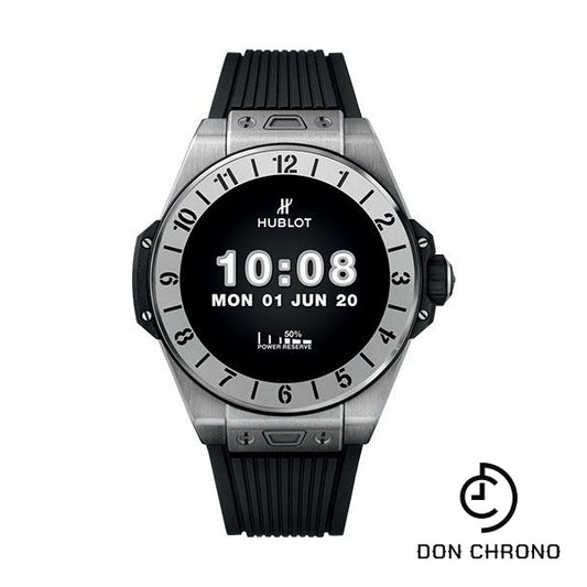 Hublot Big Bang e Titanium Watch - 42 mm - Digital Hublot Watchfaces Dial - Black Rubber Strap-440.NX.1100.RX