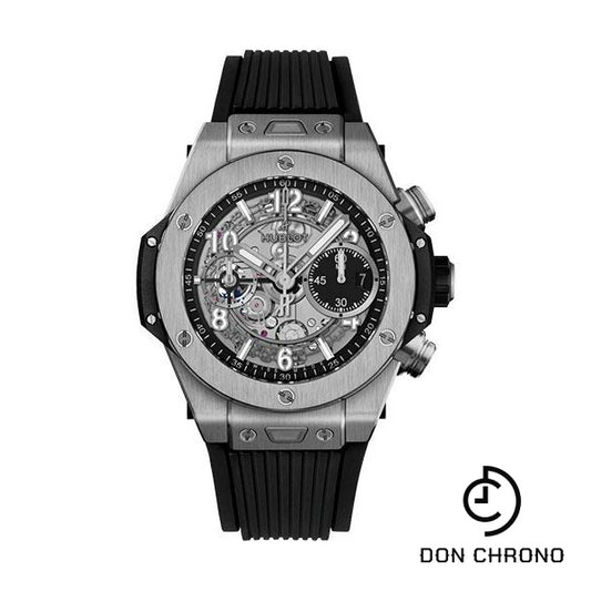 Hublot Big Bang Unico Titanium Watch - 42 mm - Black Skeleton Dial - Black Lined Rubber Strap-441.NX.1171.RX