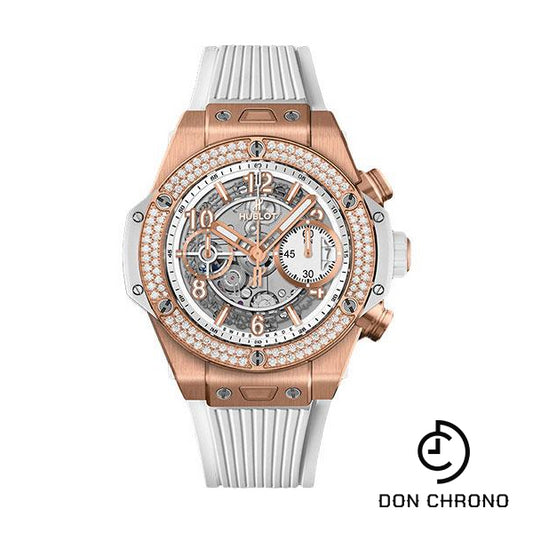 Hublot Big Bang Unico King Gold White Diamonds 42mm Watch - 42 mm - White Skeleton Dial-441.OE.2010.RW.1104