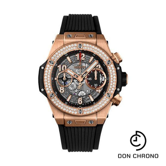 Hublot Big Bang Unico King Gold Diamonds 42mm Watch - 42 mm - Black Skeleton Dial-441.OX.1180.RX.1104