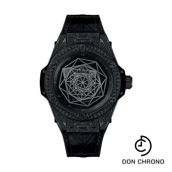 Hublot Big Bang Sang Bleu All Black Pave Watch-465.CS.1114.VR.1700.MXM18