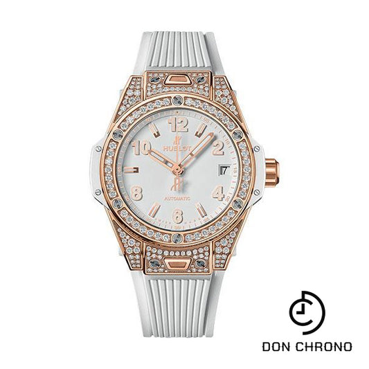 Hublot Big Bang One Click King Gold White Pave Watch - 39 mm - White Dial-465.OE.2080.RW.1604