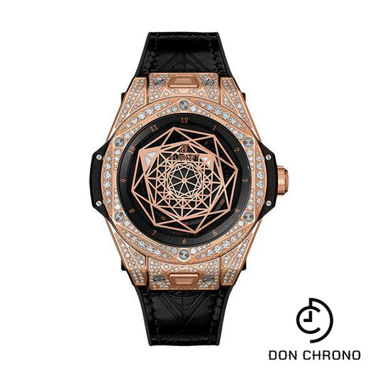 Hublot Big Bang Sang Bleu King Gold Pave Watch-465.OS.1118.VR.1704.MXM18