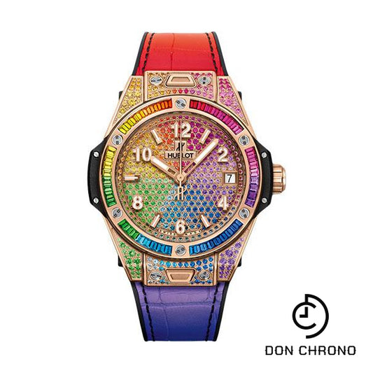 Hublot Big Bang One Click Rainbow King Gold Watch - 39 mm - Gem Set Dial-465.OX.9910.LR.0999