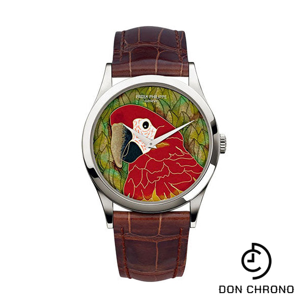 Patek Philippe Calatrave Red Macaw CloisonnŽ Watch - 5077P-080