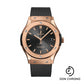 Hublot Classic Fusion Racing Grey King Gold Watch - 45 mm - Gray Dial - Gray Lined Rubber Strap-511.OX.7081.RX