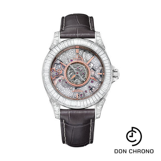 Omega De Ville Tourbillon Co-Axial Limited Edition - 38.7 mm Platinum Case - Sapphire Dial - Grey Leather Strap Limited Edition of 3 - 513.98.39.21.56.001