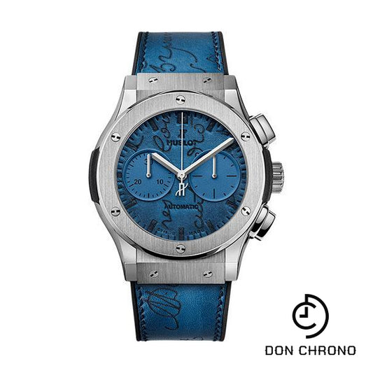 Hublot Classic Fusion Chronograph Berluti Scritto Ocean Blue Limited Edition of 250 Watch-521.NX.050B.VR.BER18