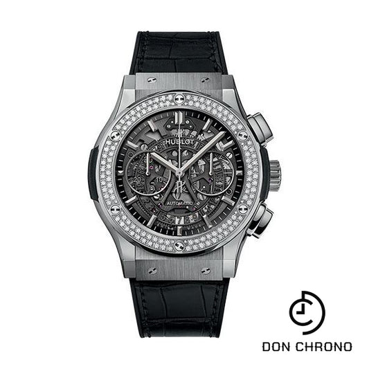 Hublot Classic Fusion Aerofusion Titanium Diamonds Watch - 45 mm - Sapphire Dial-525.NX.0170.LR.1104