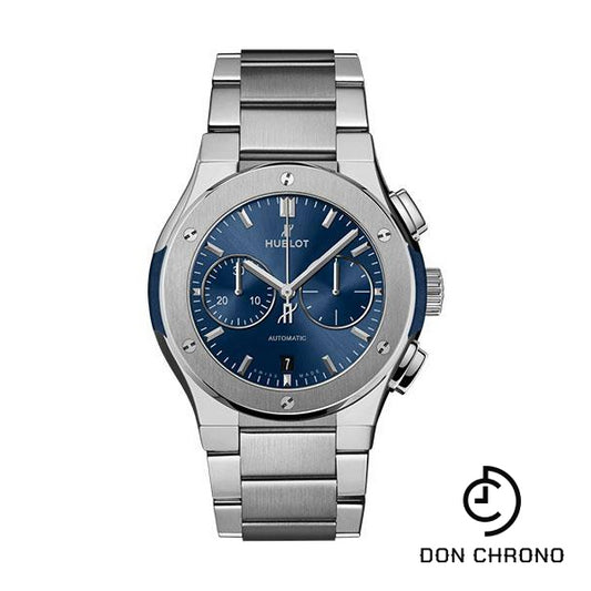 Hublot Classic Fusion Blue Chronograph Titanium Bracelet Watch - 42 mm - Blue Dial-540.NX.7170.NX