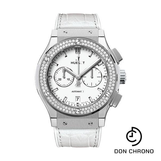 Hublot Classic Fusion Chronograph Titanium White Diamonds Watch-541.NE.2010.LR.1104