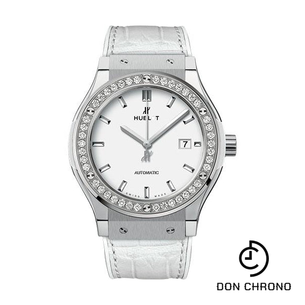 Hublot Classic Fusion Titanium White Diamonds Watch-542.NE.2010.LR.1204