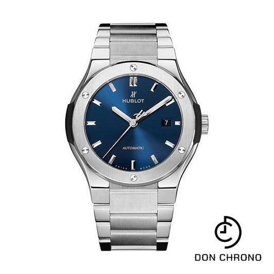 Hublot Classic Fusion Blue Titanium Bracelet Watch-548.NX.7170.NX