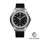 Hublot Classic Fusion Titanium Diamonds Watch - 33 mm - Black Dial - Black Rubber and Leather Strap-582.NX.1170.RX.1204