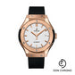 Hublot Classic Fusion King Gold Opalin Watch - 33 mm - Opaline Ed Dial - Black Rubber and Leather Strap-582.OX.2610.RX