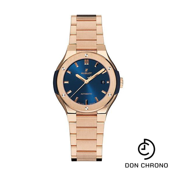 Hublot Classic Fusion Blue King Gold Bracelet Watch-585.OX.7180.OX