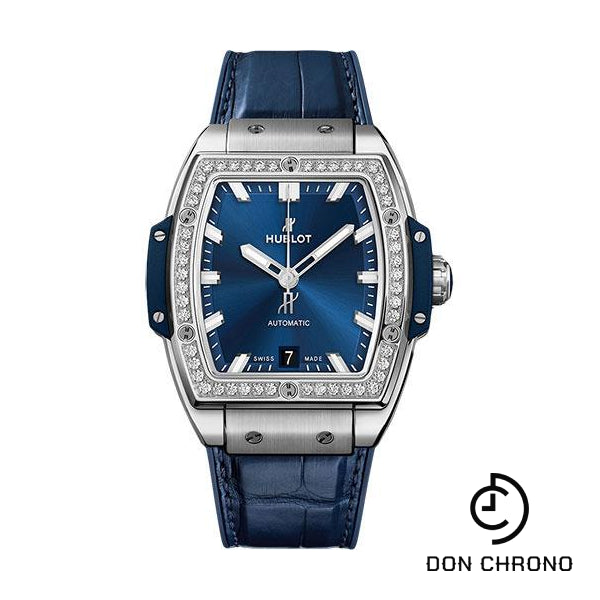 Hublot Spirit Of Big Bang Titanium Blue Diamonds Watch - 39 mm - Blue Dial-665.NX.7170.LR.1204