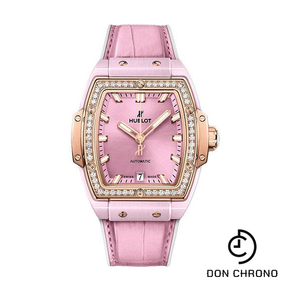 Hublot Spirit Of Big Bang Pink Ceramic King Gold Diamonds Watch - 39 mm - Pink Dial-665.RO.891P.LR.1204