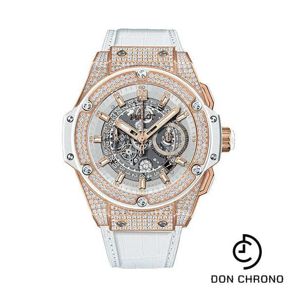 Hublot King Power Unico King Gold White Pave Watch-701.OE.0128.GR.1704