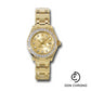 Rolex Yellow Gold Lady-Datejust Pearlmaster 29 Watch - 32 Diamond Bezel - Champagne Diamond Dial - 80298 chd