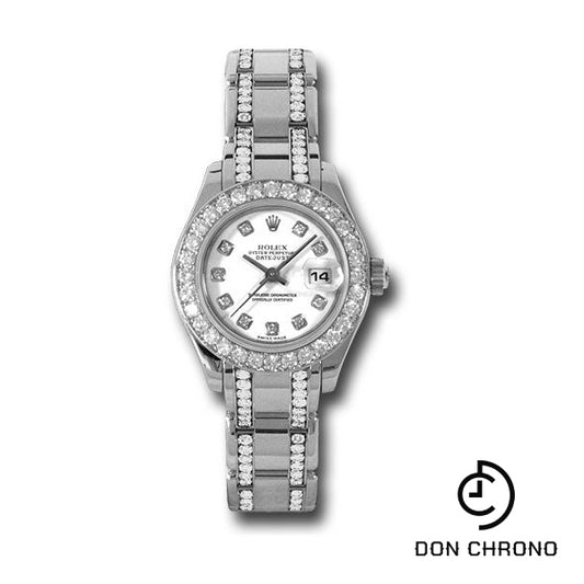 Rolex White Gold Lady-Datejust Pearlmaster 29 Watch - 32 Diamond Bezel - White Diamond Dial - 80299.74949 wd