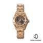 Rolex Pink Gold Lady-Datejust Pearlmaster 29 Watch - 12 Diamond Bezel - Chocolate Brown Diamond Roman Vi Roman Dial - 80315 brrd