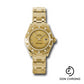 Rolex Yellow Gold Lady-Datejust Pearlmaster 29 Watch - 12 Diamond Bezel - Champagne Roman Dial - 80318 chr