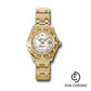 Rolex Yellow Gold Lady-Datejust Pearlmaster 29 Watch - 12 Diamond Bezel - Mother-Of-Pearl Diamond Dial - 80318 md