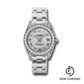 Rolex White Gold Datejust Pearlmaster 34 Watch - 34 Diamond Bezel - White Mother-Of-Pearl Roman Dial - 81159 mr