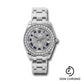 Rolex White Gold Datejust Pearlmaster 34 Watch - 34 Diamond Bezel - Diamond Paved Roman Dial - 81299 dpr