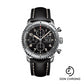 Breitling Aviator 8 Chronograph 43 Watch - Stainless Steel - Black Dial - Black Calfskin Leather Strap - Folding Buckle - A13316101B1X2