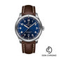 Breitling Aviator 8 Automatic 41 Watch - Stainless Steel - Blue Dial - Brown Calfskin Leather Strap - Tang Buckle - A17315101C1X1