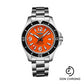 Breitling Superocean Automatic 42 Watch - Steel - Orange Dial - Steel Bracelet - A17366D71O1A1
