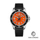 Breitling Superocean II 42 Watch - Steel - Orange Dial - Black Diver Pro III Strap - Folding Buckle - A17366D71O1S2