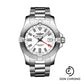 Breitling Avenger Automatic GMT 43 Watch - Stainless Steel - White Dial - Metal Bracelet - A32397101A1A1