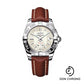 Breitling Galactic 36 Automatic Watch - Steel - Silver Dial - Brown Sahara Strap - Tang Buckle - A3733012/G706/216X/A16BA.1