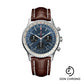Breitling Navitimer B01 Chronograph 43 Watch - Steel - Blue Dial - Brown Croco Strap - Folding Buckle - AB0121211C1P4