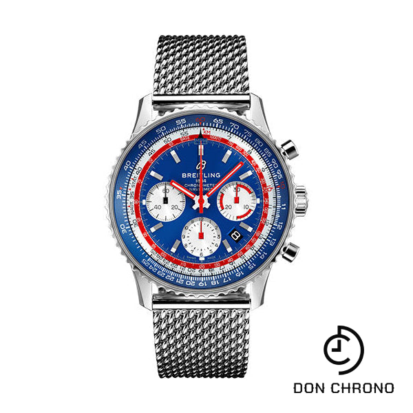 Breitling Navitimer B01 Chronograph 43 Pan Am Watch - Steel - Blue Dial - Steel Bracelet - AB01212B1C1A1