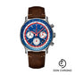 Breitling Navitimer B01 Chronograph 43 Pan Am Watch - Steel - Blue Dial - Brown Nubuck Strap - Tang Buckle - AB01212B1C1X1