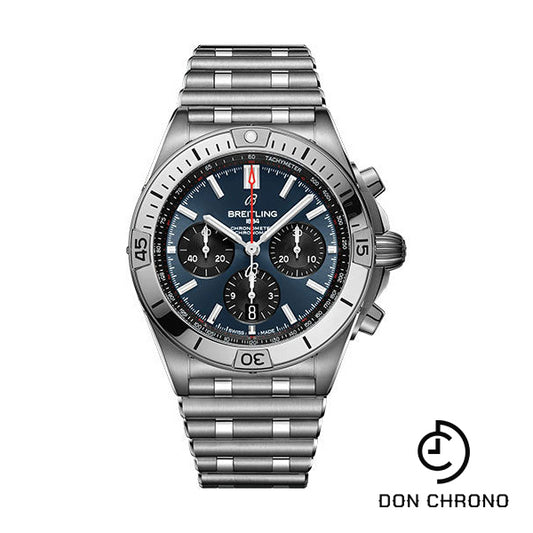 Breitling Chronomat B01 42 Watch - Stainless Steel - Blue Dial - Metal Bracelet - AB0134101C1A1