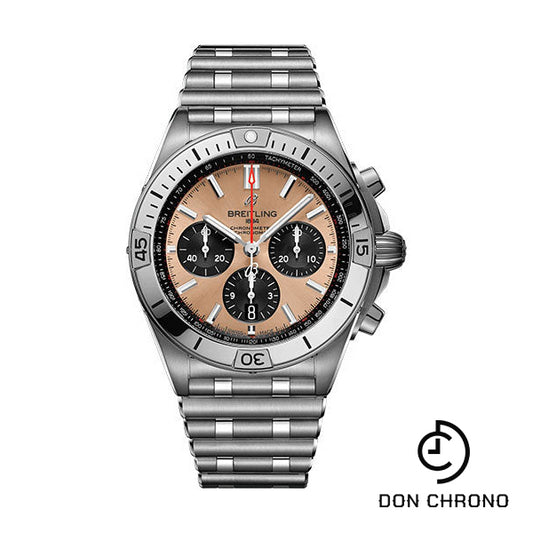 Breitling Chronomat B01 42 Watch - Stainless Steel - Copper Dial - Metal Bracelet - AB0134101K1A1
